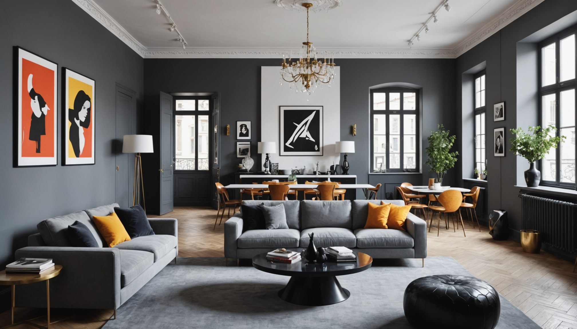 Применение различных стилей интерьера в одном помещении