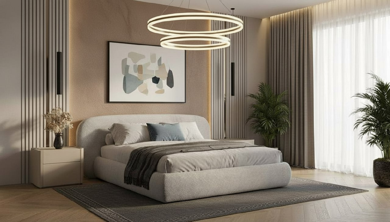 Изысканный интерьер спальни с премиальной кроватью