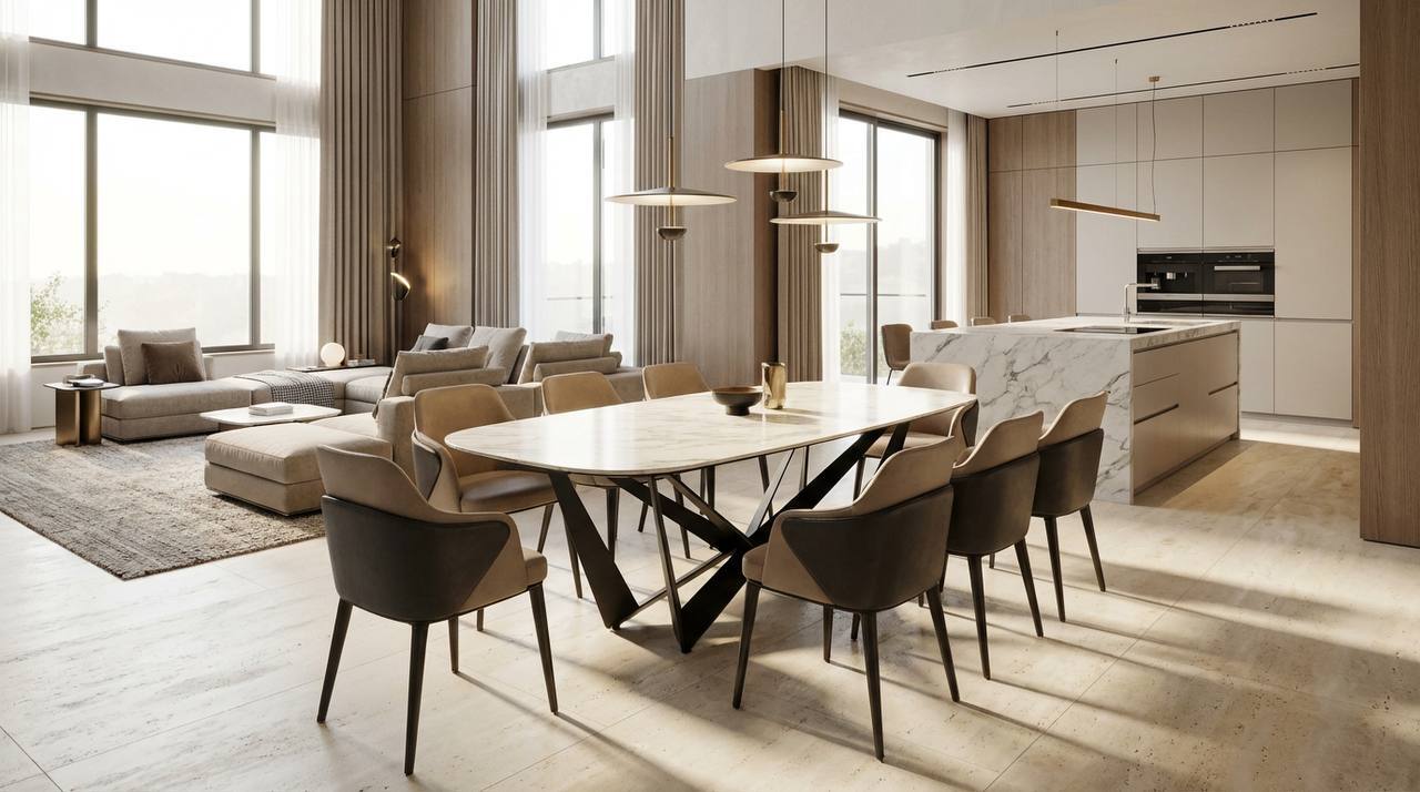 Обеденный стол Pietro со столешницей из итальянской керамики