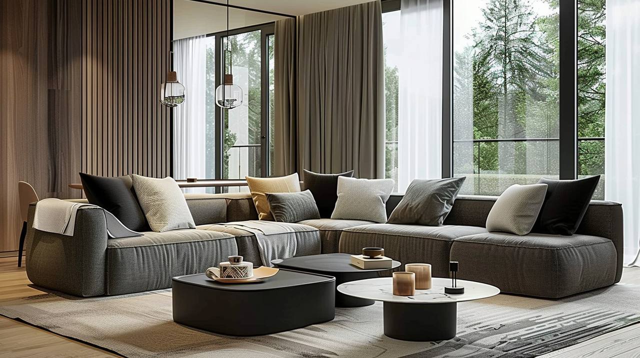 Просторный&nbsp;угловой&nbsp;диван&nbsp;для отдыха и дружеских&nbsp;встреч&nbsp;