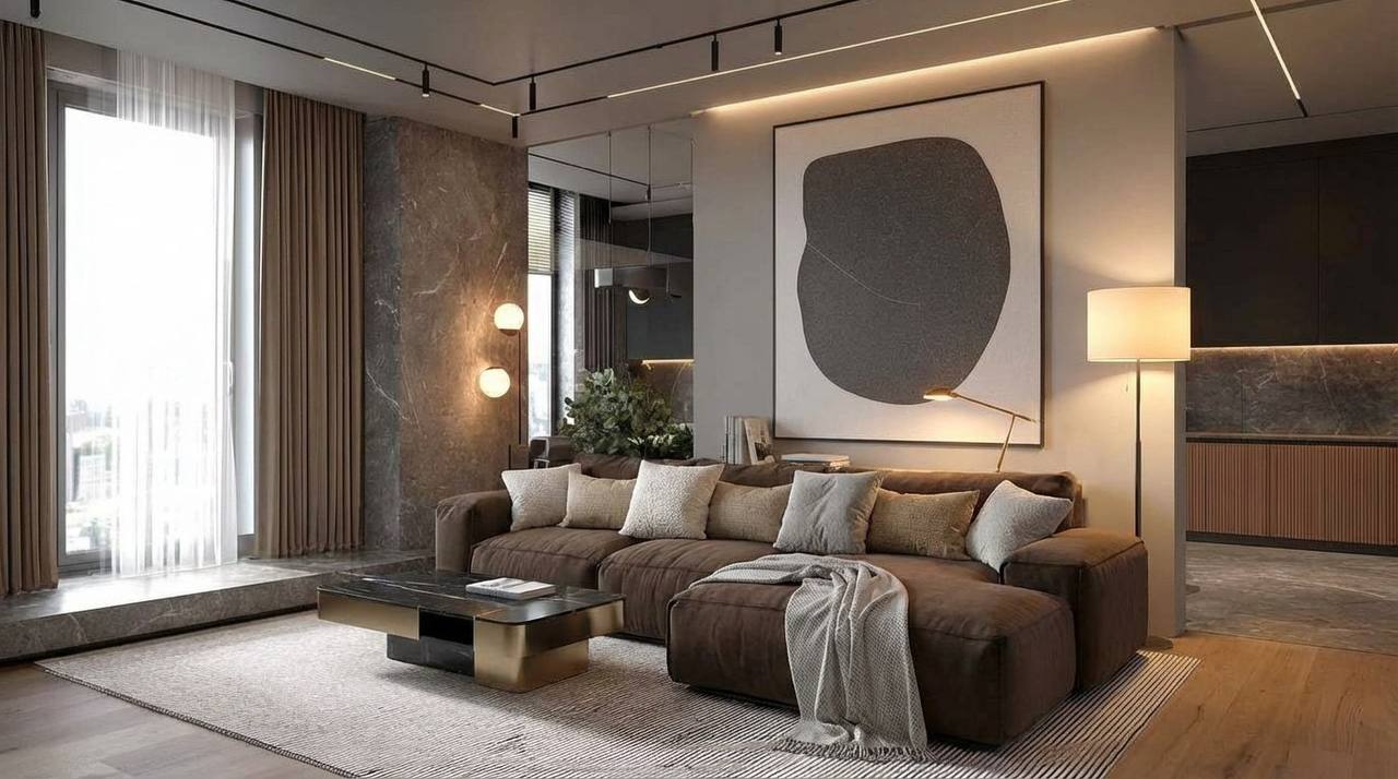 Универсальный дизайнерский диван с оттоманкой 