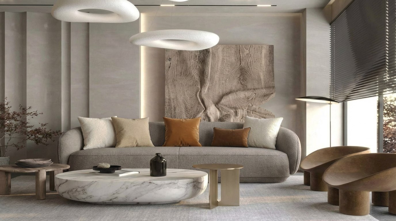 Дизайнерский диван Bellevu интерьере гостиной