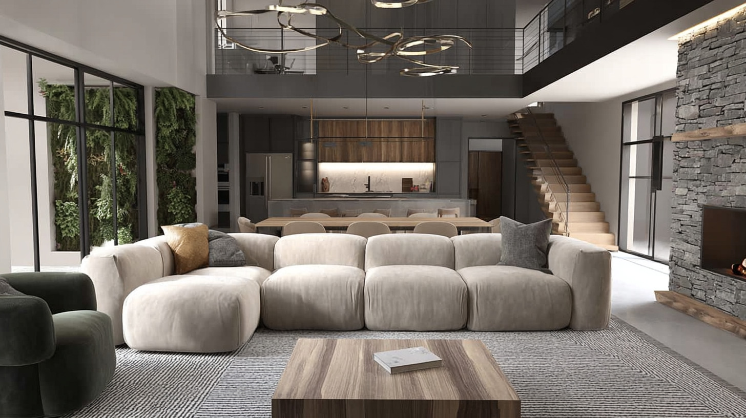 Практичный светлый диван в ткани с защитной пропиткой, созданный для семей с детьми Практичный светлый диван в ткани с защитной пропиткой, созданный для семей с детьми