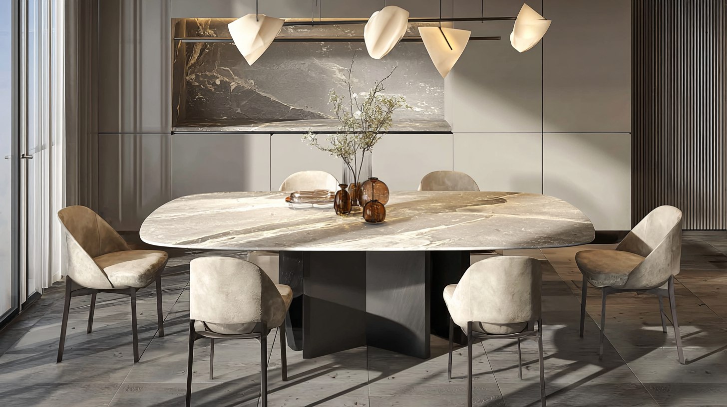 Премиальное решение для столовой: керамический стол по индивидуальному заказу Премиальное решение для столовой: керамический стол по индивидуальному заказу