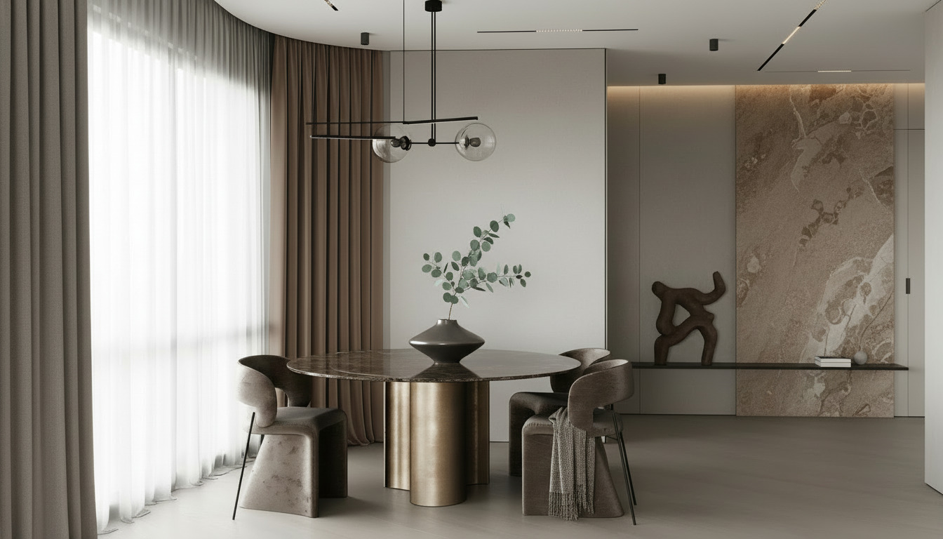 Стол из керамики рассчитан на то, чтобы долго служить главным акцентом в доме