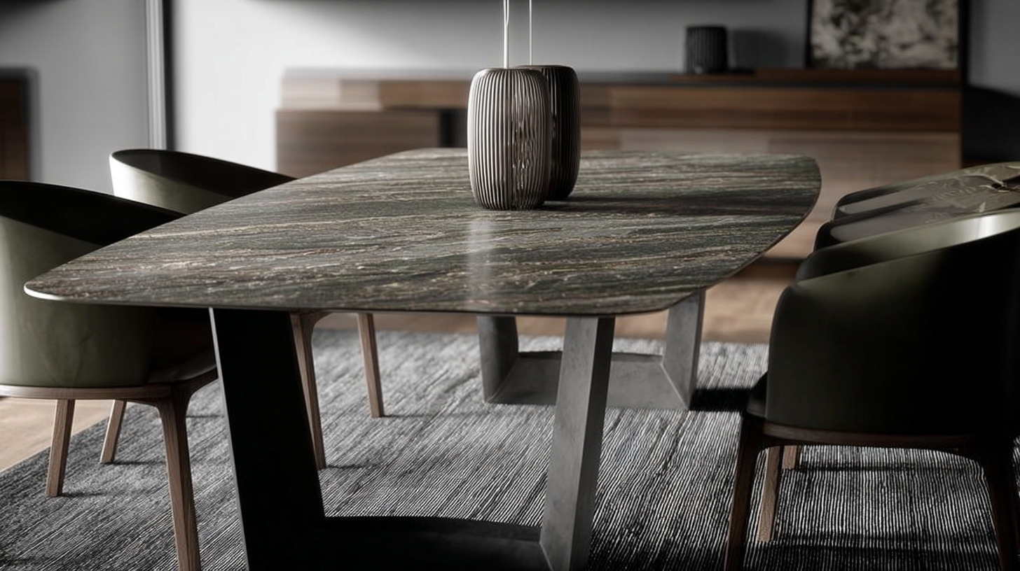 Благодаря&nbsp;скруглённым&nbsp;углам&nbsp;столешницы&nbsp;обеденный&nbsp;керамический&nbsp;стол&nbsp;проще&nbsp;и&nbsp;безопаснее&nbsp;в&nbsp;использовании