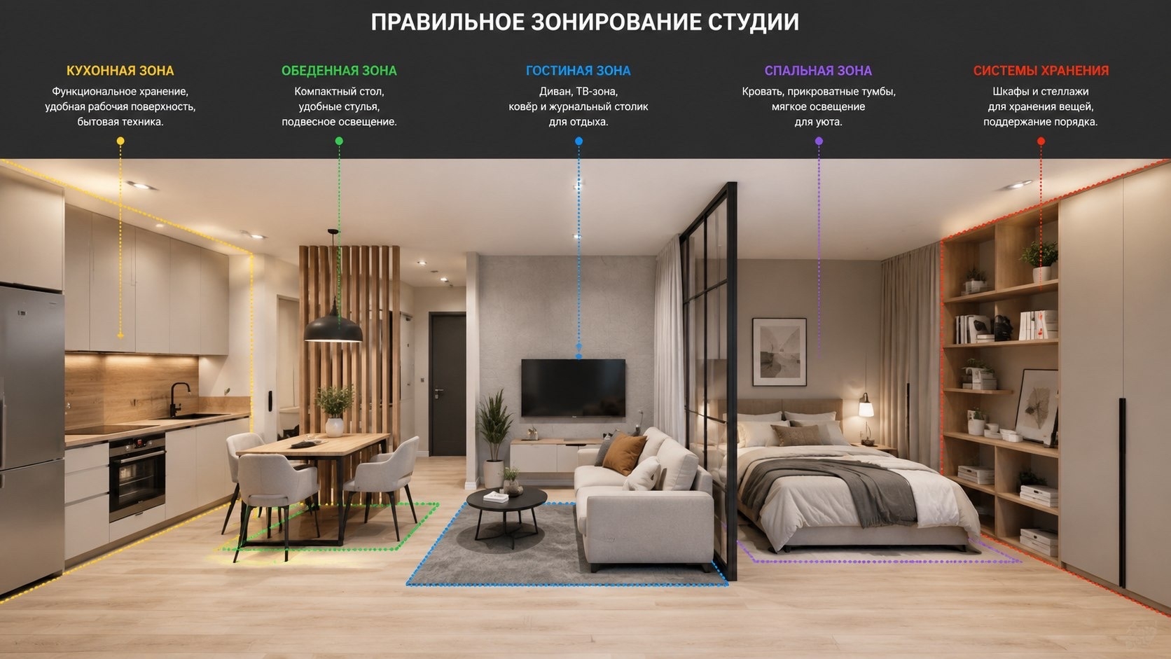 Зонирование студии Зонирование студии