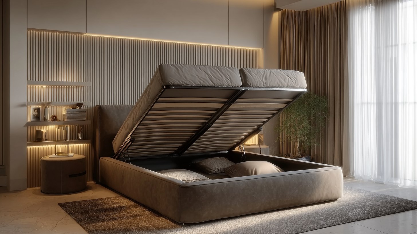 Качественная кровать с ламельным основанием 