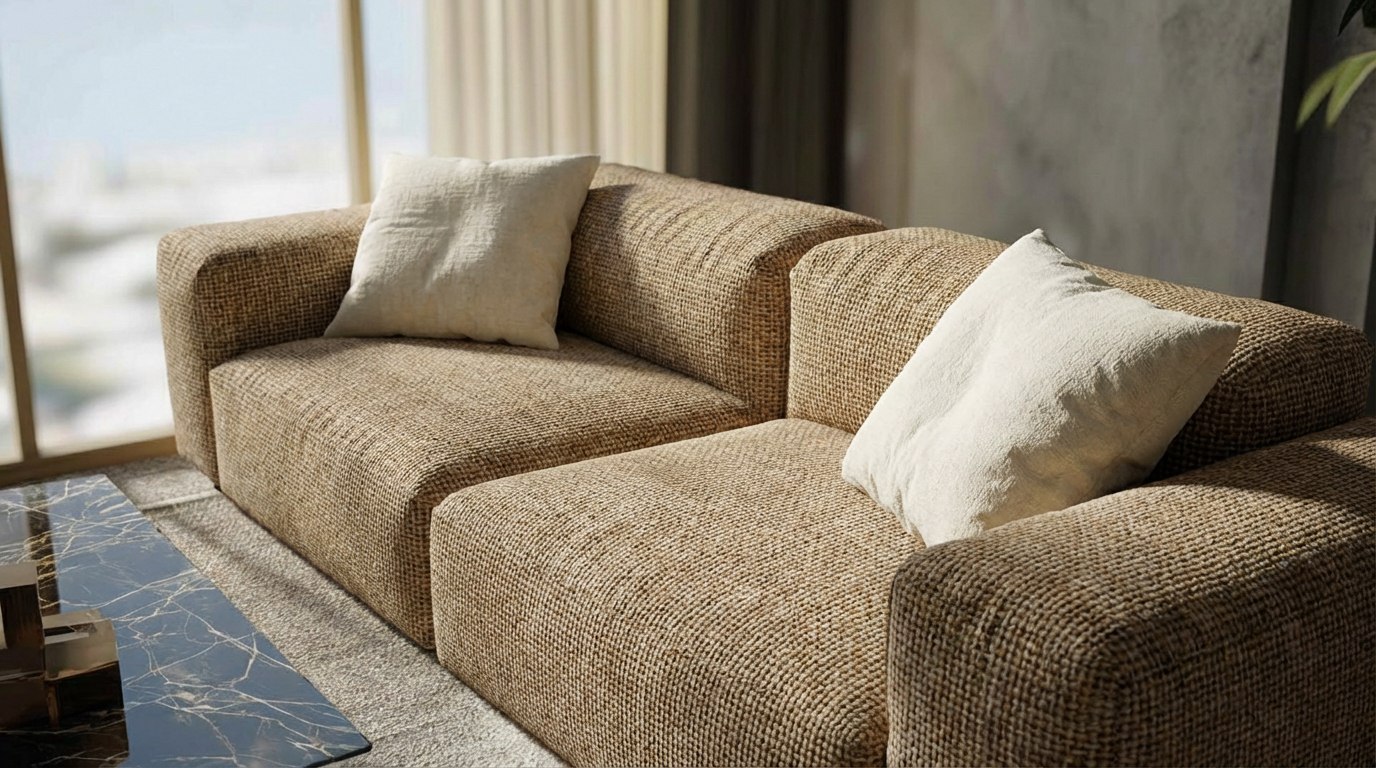 Модульный диван в фактурной износостойкой ткани