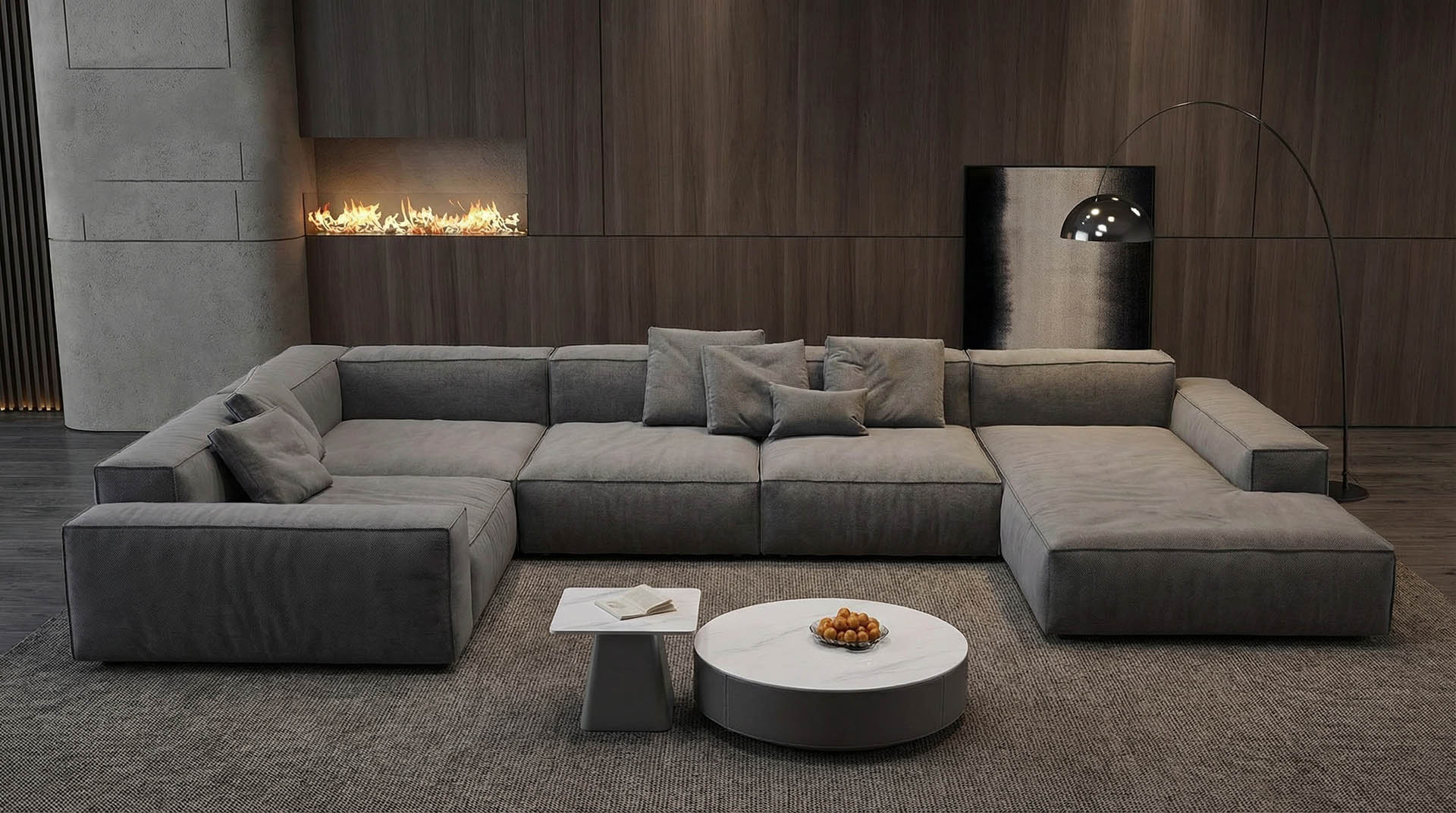 П-образный диван Reintare для большой семьи