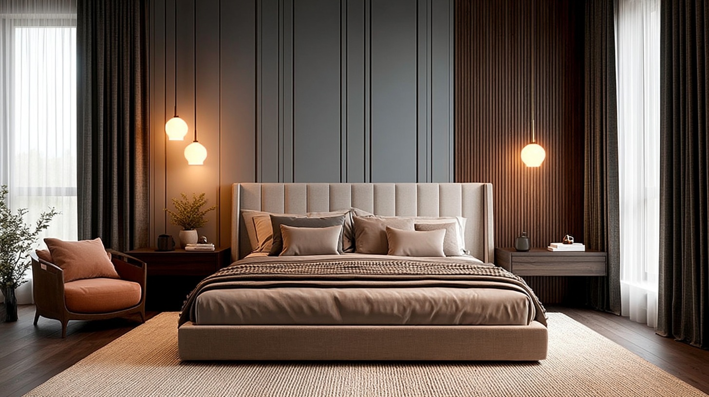 Дизайнерская кровать в интерьере