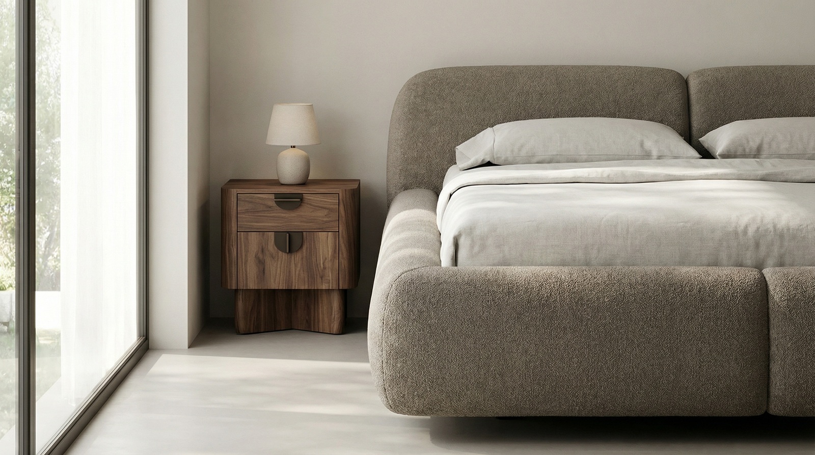 Премиальная кровать с обивкой из шенилла