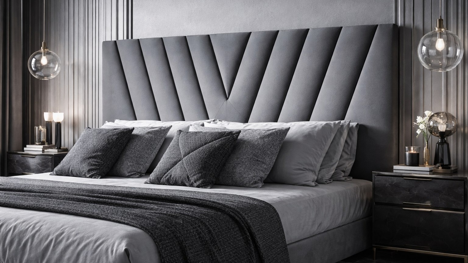 Изголовье кровати средней высоты