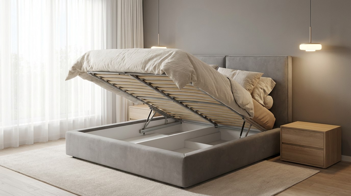 Ламельное основание кровати с подъемным механизмом