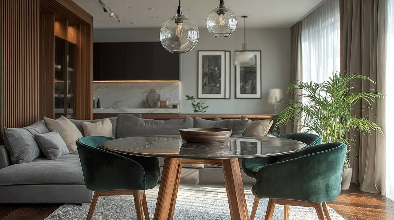 Обеденные стулья премиум-класса в акцентном цвете