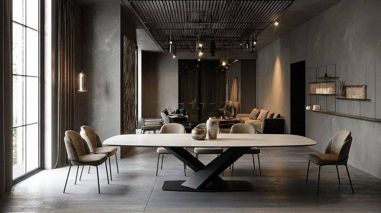 Обеденный стол Presti со столешницей из итальянской керамики